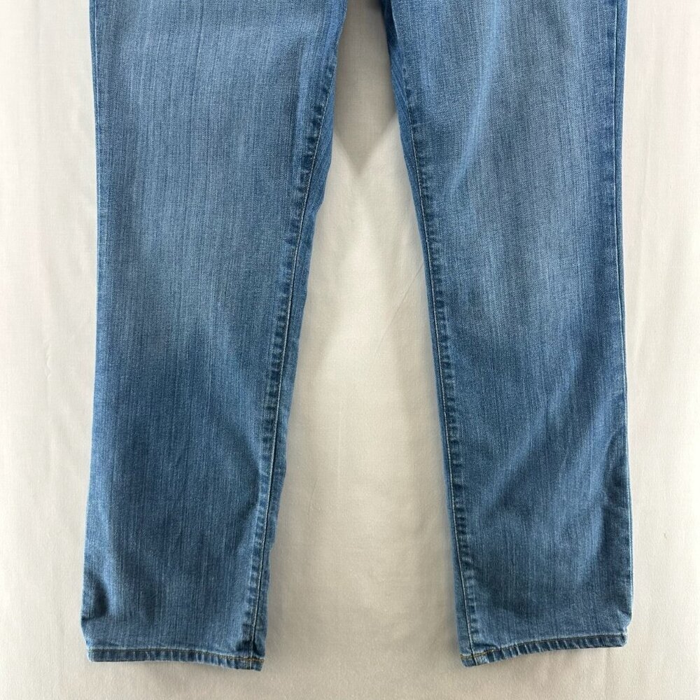 Lauren Ralph Lauren Jeans Size 14 High Rise Straight Leg Light Washed Denim Blue - Picture 4 of 11